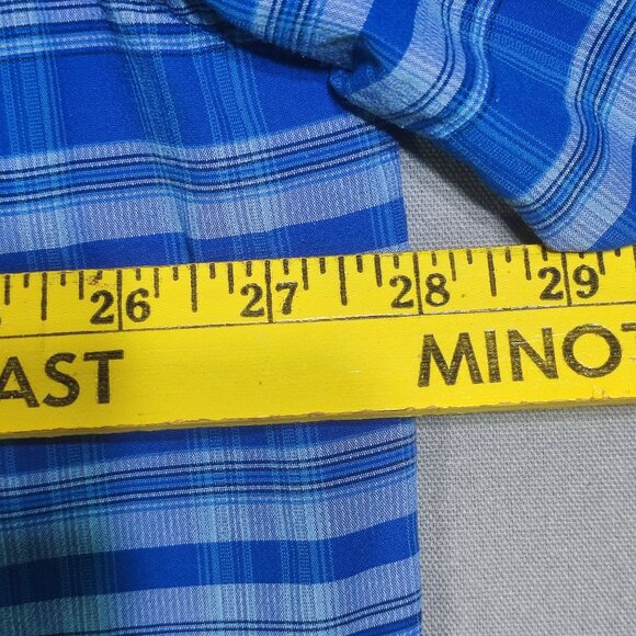 Cabela's Outfitter series button down shirt men's size 2XL light & dark blue - Picture 8 of 9